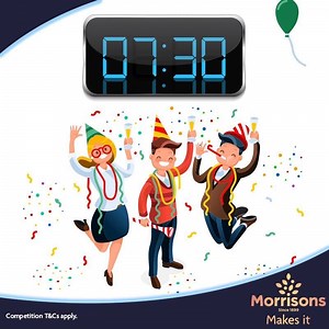 106K views · 1.2K reactions | The countdown is on, it's New Year's Eve. For your chance to win a £20 Morrisons voucher, take a screen grab when the clock changes to midnight and share it below using, #NYWin3 po.st/NYWIN | Morrisons | Facebook
