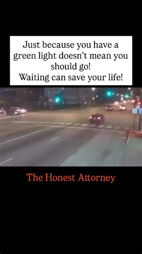 Just because your light is green doesn’t mean the intersection is safe. People run red lights every single day — and most deadly intersection crashes happen in those first few seconds after the light changes. 🚦💥 Safety Tips: ✅ When the light turns green, pause one second and scan both ways ✅ Look for late red-light runners, speeding cars, or drivers not paying attention ✅ Never floor it from a stop — ease in with caution ✅ Defensive driving isn’t being paranoid… it’s being alive Here’s the rea