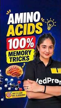 😱 Amino Acids Made Easy! 100% Memory Tricks That Actually Work