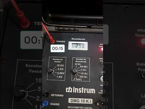 Teste de isolação com megômetro de alta para baixa