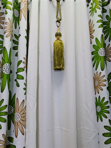 3in1 Sunflower with Cloud dancer inner 🌻☁️ #curtainsdesign #curtain #8rings #homedecor