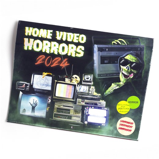 “Home Video Horrors” 2024 Calendar Celebrates Vintage Horror VHS Box Art All Year Long!
