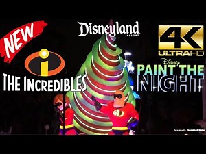 INCREDIBLES NEW FLOAT PREMIERS!!! [4K] FULL SHOW (VIP VIEWING) Paint The Night Parade - Disneyland