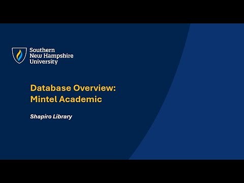 Mintel Academic Overview