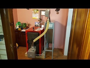 307. Ogre / 2003. Viadrus U22 7 sections with shelves + pellet burner Ferroli SUN P7N / 160 m2