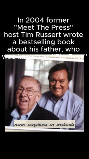 Happy #FathersDay. In 2004 former "Meet The Press" host Tim Russert talks about his father