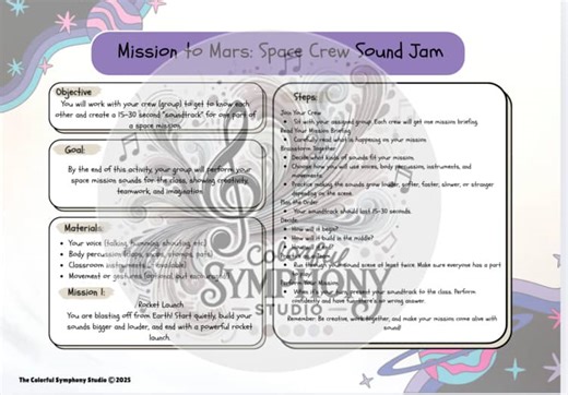 Mission to Mars Soundscape | Space-Themed Collaborative Music and SEL Activity