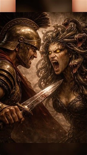 The Hero Who Killed Medusa… Never Looked at Her 🐍⚔️