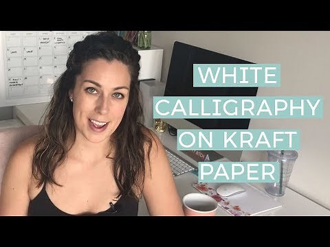White Calligraphy on Kraft Paper | The Happy Ever Crafter
