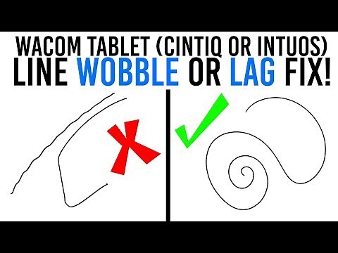 WACOM LINE LAG OR WOBBLE FIX! 2018 (Cintiq or Intuos)