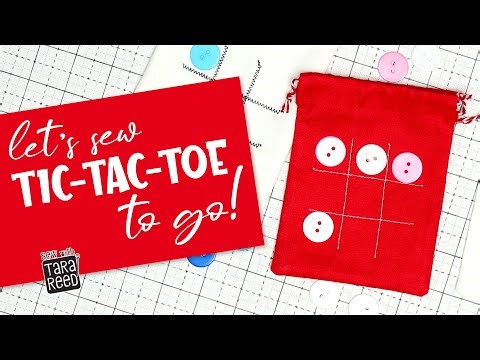 How to Sew a Tic Tac Toe Bag - Easy Drawstring Bag Sewing Project for Beginners