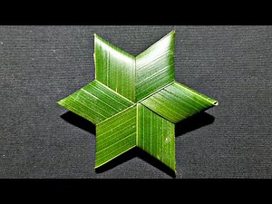 How to make a Coconut leaf star - Coconut(palm) leaf craft.