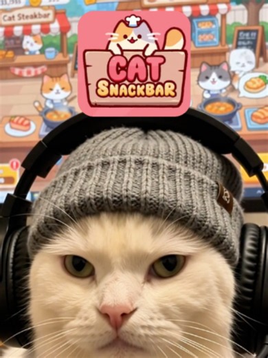 This might be the cutest addicting game on the internet 🐱🍔 #cats #cozygames #gaming #tycoon #crazygames #catsnackbar