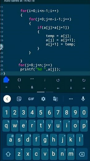 Bubble Sort in C #C