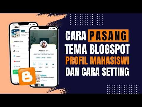 Cara Pasang dan Setting Template Blogger Profil Mahasiswi V2
