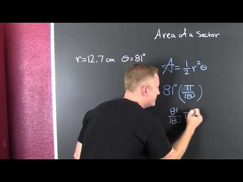 Area of a Sector Derivation and Example