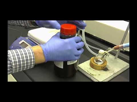 Dispensing Air Sensitive Liquid Reagents in a Fume Hood Setting