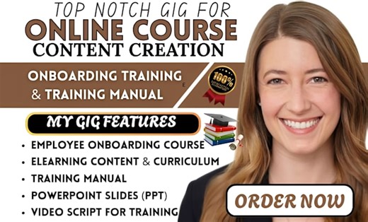 Writebybeatrizz: I will create employee onboarding training video, elearning course, and training manual for $40 on fiverr.com