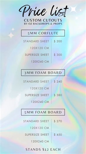 Eek, 2026 has begun and we are being swamped with Character Cutout orders! It looks like there’s lots of cake smashes and birthday parties coming up soon 🥳 If you’re looking for next-level cake smash props or party decor, our corflute and foam board cutouts are amazing! ✅Durable ✅Waterproof ✅Vibrant printing ✅Made in Brisbane ✅Australia wide shipping! Shoot over a DM or an email if you want to know more! info@ozbackdropsandprops.com.au . ✨Oz Backdrops & Props - Custom Printing 🇦🇺Australian Ow