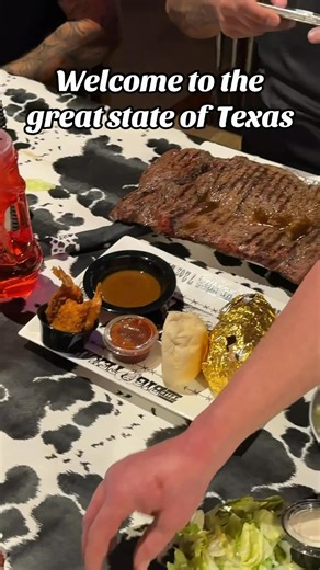 Nothing like getting that first look at the 72oz steak at The Big Texan Steak Ranch & Brewery in Amarillo Texas! 😮🔥🥩 | The Big Texan Steak Ranch & Brewery