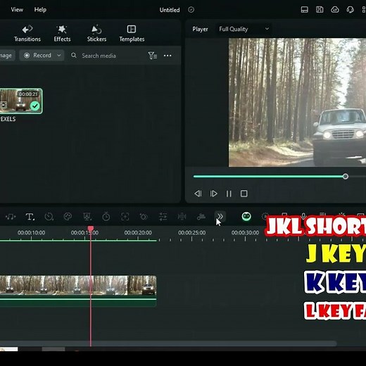 Filmora 13 Tutorial: Playback Shortcuts ''JKL''