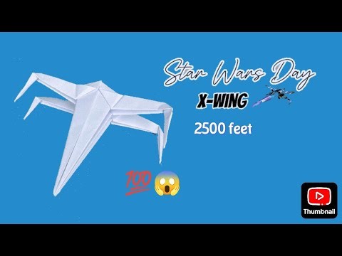 Star Wars Origami Tutorial X-Wing Easy #origami #xwing #starwars #starwarsorigami