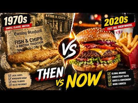 🍟 Fast Food 1970 vs Now — British Memory Lane | Then vs Now