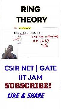 11 ring theory | characteristic of Z5 x Z15 | how to fiind characteristic of ring Zn X Zm
