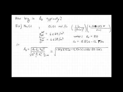 Charge Double Layers 6: Debye Screening Length Example