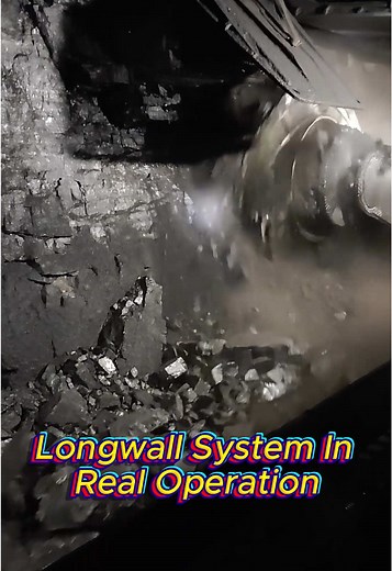 Longwall system in real operation #mining #coalmining