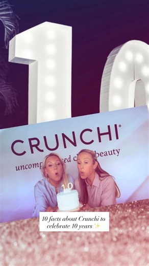 Kelly Clothier Kreusler on Instagram: "Crunchi celebrated 10 years this month! 🎉 To celebrate, here are 10 facts about Crunchi: 1. Women founded - we are co-founded by two women committed to changing the beauty industry. 2. Mission focused - our mission is to prove that clean beauty products can perform without compromising safety. 3. We launched from my home - filling orders in my guest bedroom, building this mission one package at a time. 📦 4. Beyond EWG Verified - Our products are EWG Verif