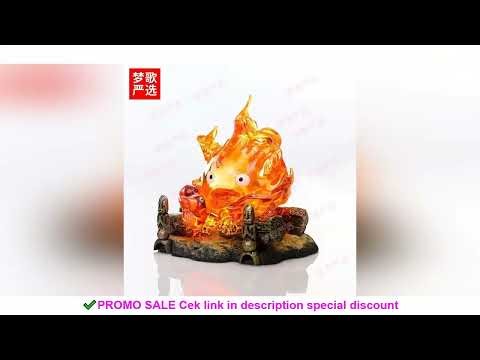 Calcifer Figure Kawaii 12cm Pvc Action Figures With Light Model Figurine Collection Desktop Decorati