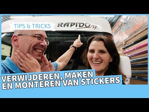 #90 Nieuwe stickers plakken op onze camper