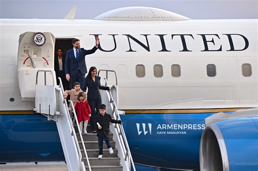 U.S. Vice President JD Vance arrives in Armenia