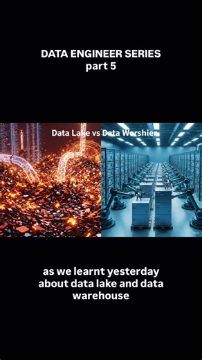 sharcashitic sundar on Instagram: "Day 24/365 Data engineer series part 5 The future of data isn’t the lake 🌊 or the warehouse 🏭 — it’s both. Meet the Data Lakehouse — the hybrid plant of the digital city. ♻️ It stores raw data like a lake but organizes it like a warehouse. One place for everything — structured, semi-structured, and unstructured data. Tools like Databricks Delta Lake, Apache Iceberg, and AWS Athena make this hybrid magic real. A Data Engineer’s new goal is not to choose betwee