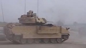 M2 Bradley's 25mm Bushmaster Chain Gun Chews Up Iraqi Insurgent Position