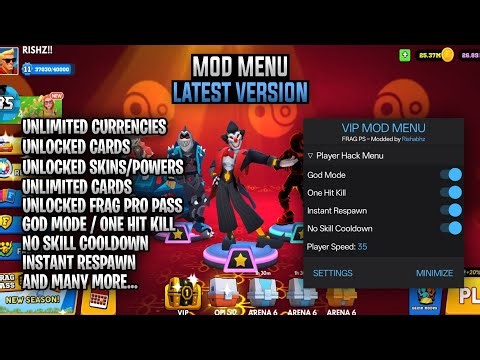 FRAG Pro Shooter Mod Menu ver. 4.18.3 | God Mode, One Hit Kill, Unlock Skins, etc... | 30+ Features
