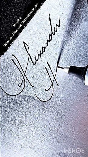 Writing Boy's English Names in Aesthetic Cursive - Alexander Hayes | Fast Handwriting