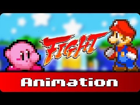 Mario VS Kirby - Battle Royal Collab | Animation