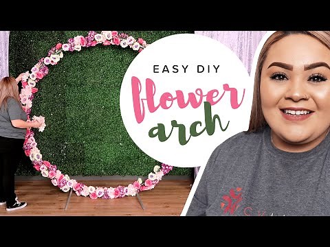 Easy DIY Floral Arch Backdrop