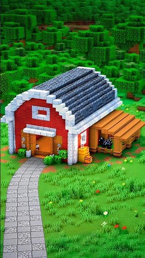 Simple Barn in Minecraft!