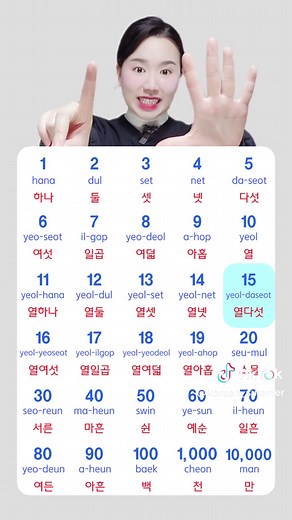 Korean Native Numbers: Learn to Count 1 to 100