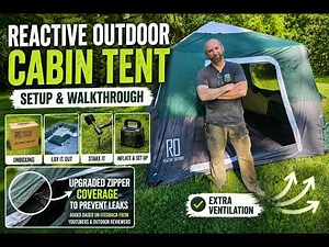 Reactive Outdoor Inflatable Cabin Tent Setup & Walkthrough