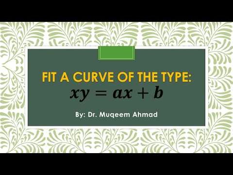 Fit a curve of the type: xy = ax + b | Engineering Mathematics | B. Tech
