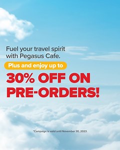 1.3K views · 32 reactions | Pegasus Cafe offers a variety of delicious options just for you! ️ Are you ready to spoil your tastebuds with up to 30% off on pre-orders from Pegasus Cafe? ✈️ #SkysMostDeliciousMenu *Campaign is valid until November 30, 2023. | Pegasus Airlines | Facebook