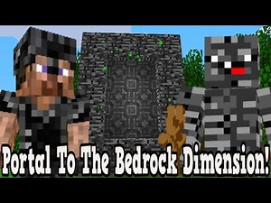 Minecraft How To Make A Portal To The Bedrock Dimension - Bedrock Dimension Showcase!!!