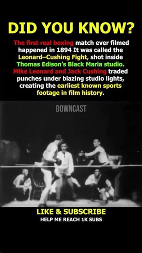 The First Boxing Matches Ever Filmed (1894 History) #shorts