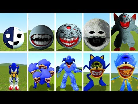 ULTIMATE CURSED WORLD BATTLE | ALL EVOLUTION SHIN SONIC.EXE VS MOON WAKES UP SHOWDOWN IN GARRY’S MOD