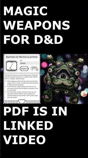 Rapier of Reticulation #dnd5e #dmtips #homebrewdnd #magicitems