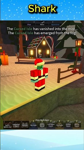 Santa Shark Quest in Fisch! ❄️ | 650 Bells + Festive Relic (Fischmas)